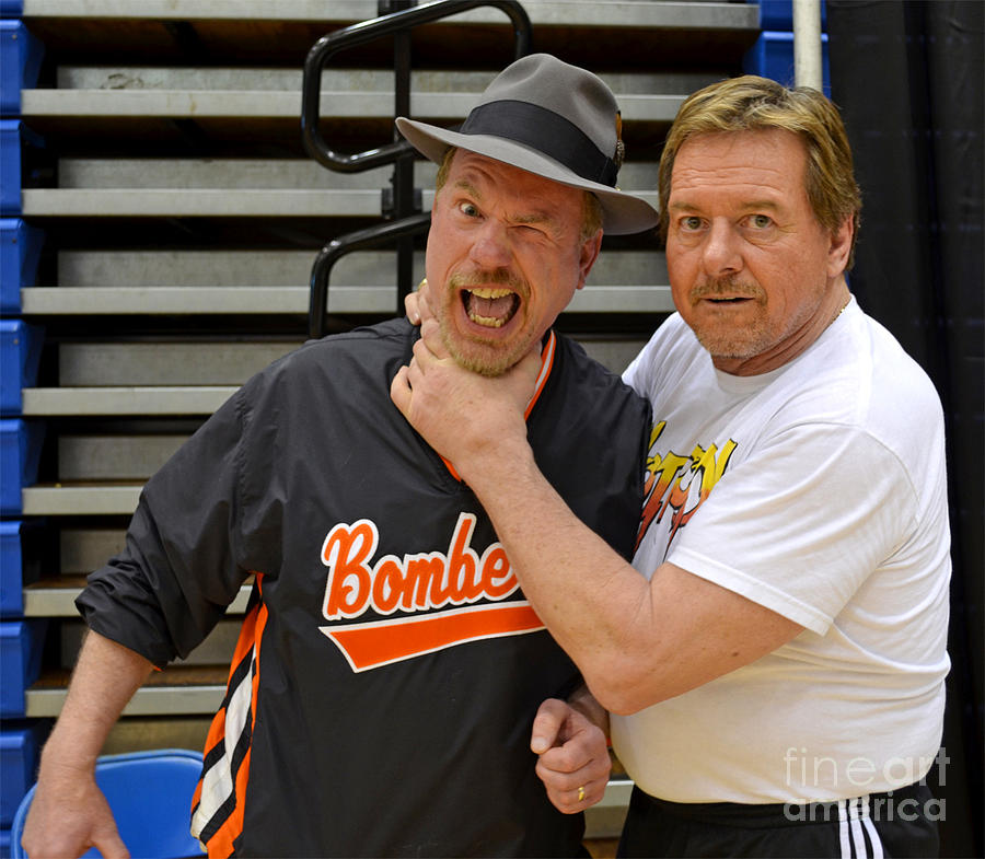 Was It Something I Said  Jim Fitzpatrick and Wrestling Legend Roddy Piper Photograph by Jim Fitzpatrick