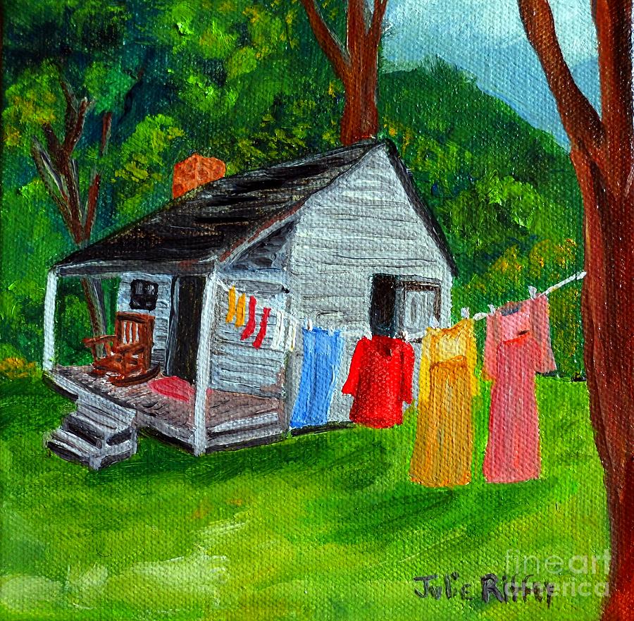 Wash Day- Blue Ridge Mts- VA Painting by Julie Brugh Riffey