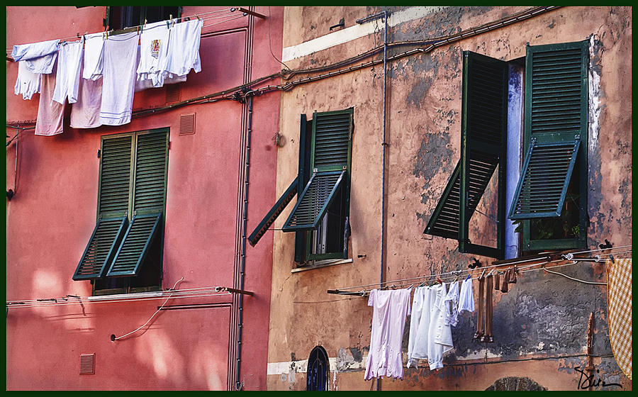 Washday in Cinque Terra Photograph by Peggy Dietz