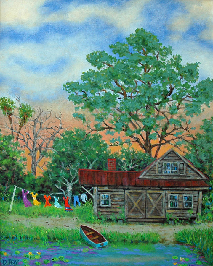 Washday Sunrise Painting by Dwain Ray
