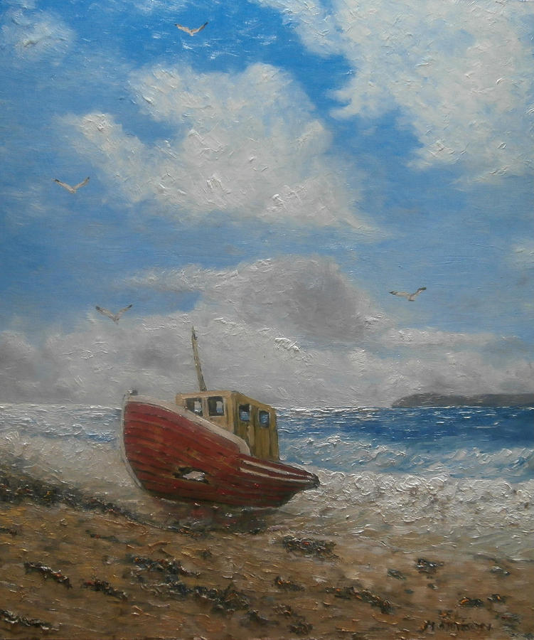 Washed Up Wreck Painting by Frank Morrison