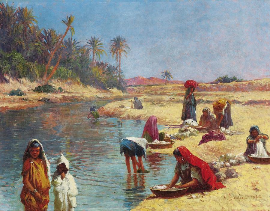 Quran Painting - Washerwomen by Celestial Images
