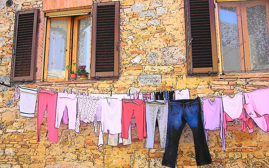Tuscany Photograph - Washing Day Tuscany by Jan Matson