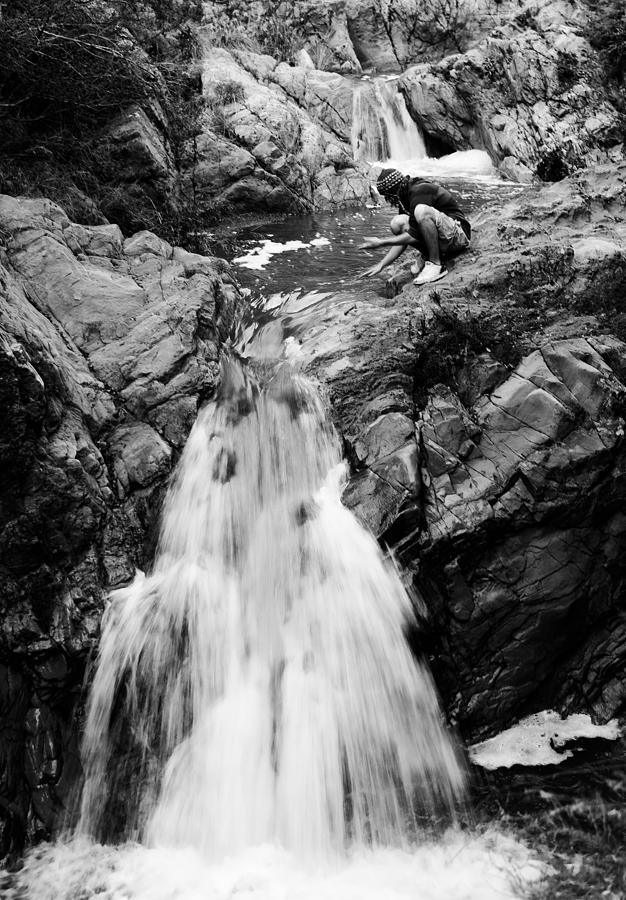 Washing Up in a Waterfall Photograph by Nicole Swanger