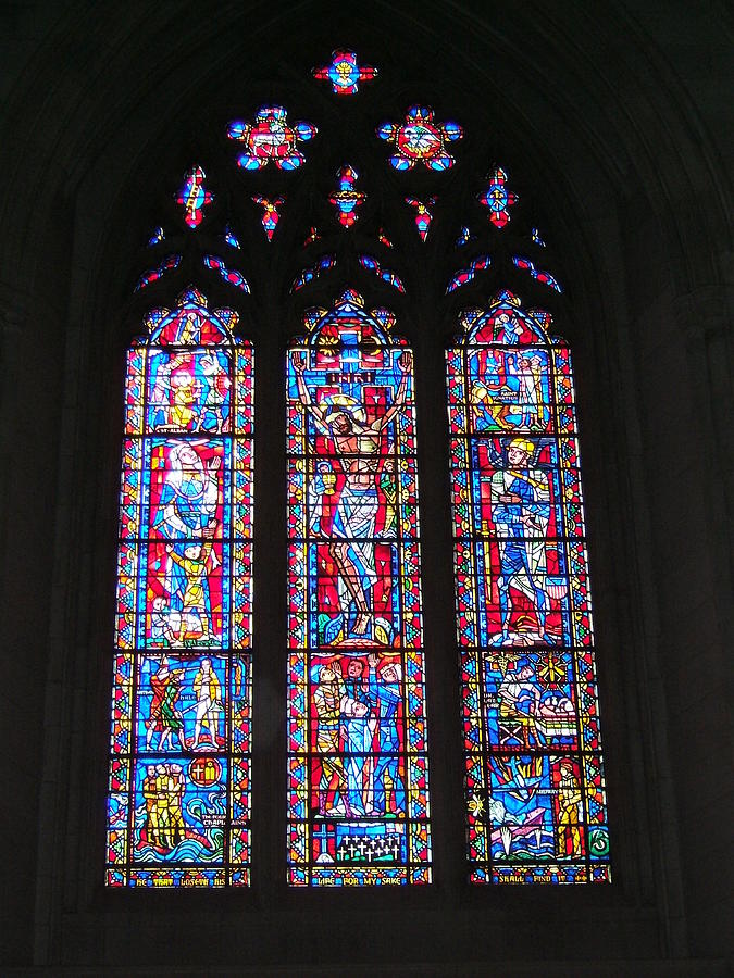 Washington Cathedral - Stained Glass Window Photograph by George Bostian