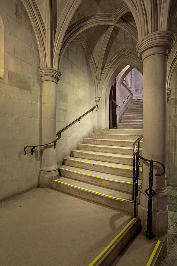Washington Cathedral Staircase Architecture Photograph by Susan Candelario