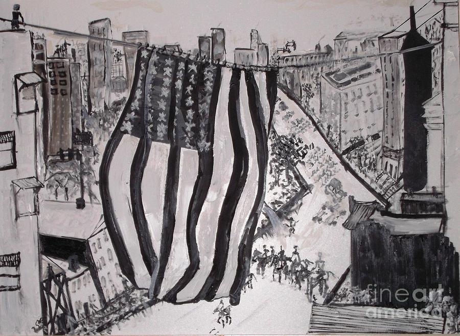 Washington D.c. 1920 Parade Painting by Leslie Byrne