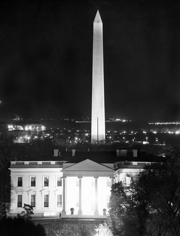 Washington Monument Photograph - Washington, D.C. Landmarks by Underwood Archives