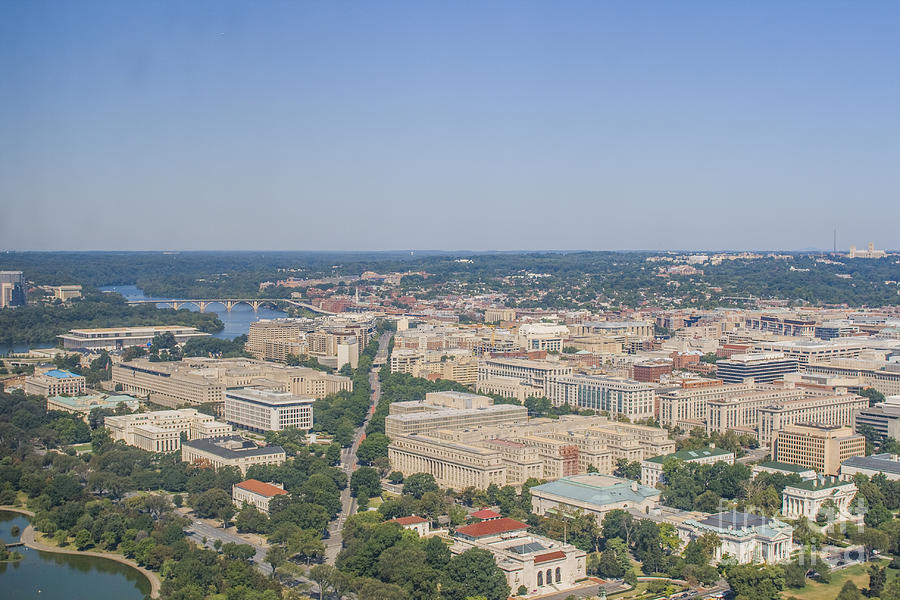 Aerial view on Washington DC Photograph by Patricia Hofmeester