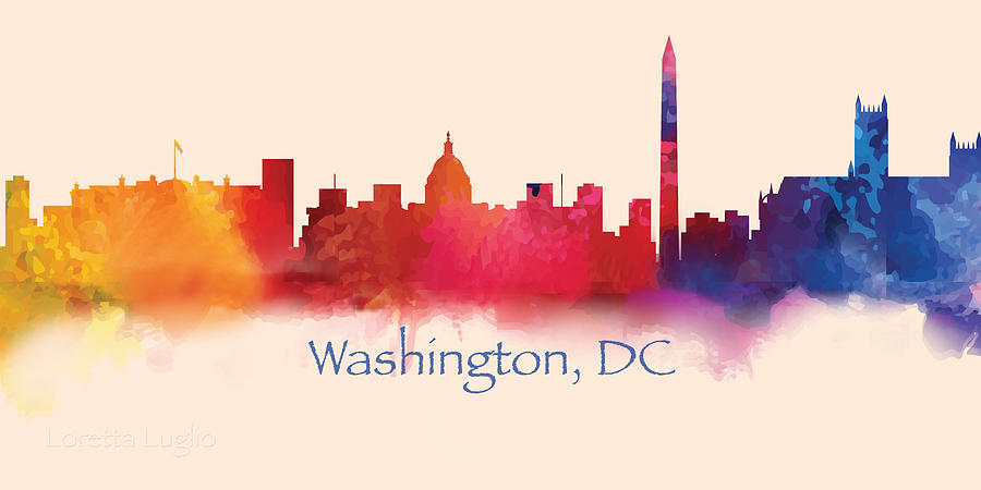 Washington DC Skyline II Digital Art by Loretta Luglio