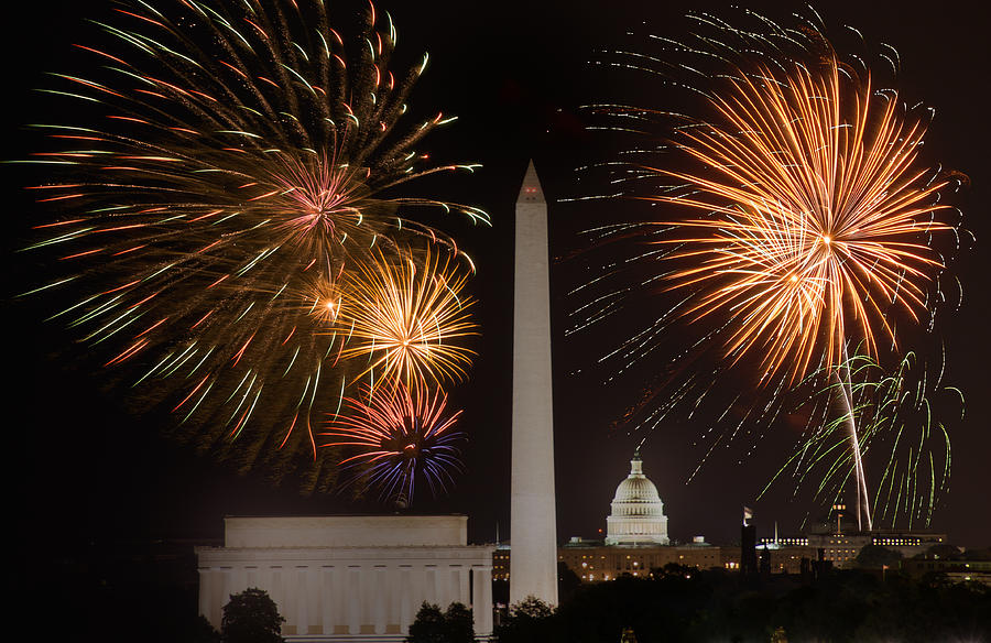 Washington Fireworks Photograph by David Kay