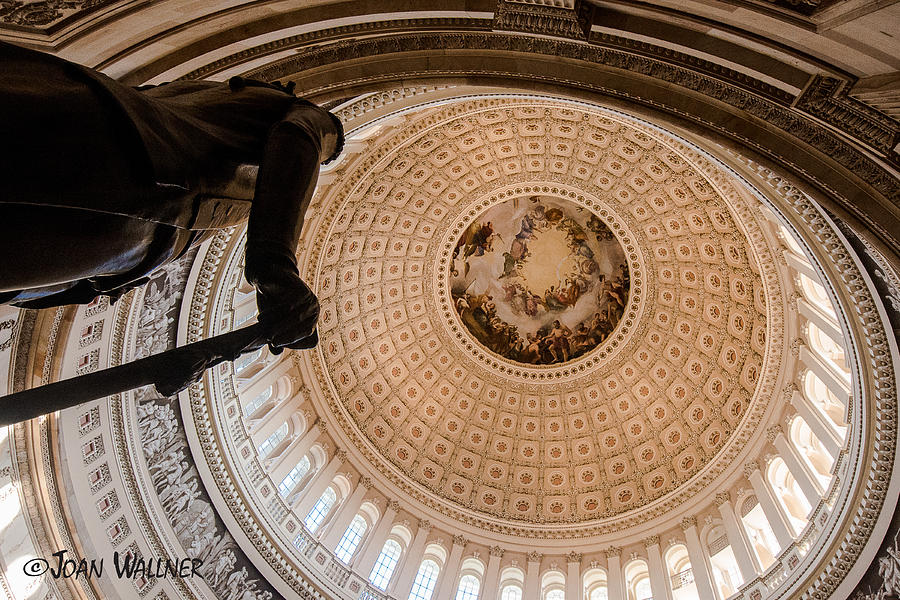 Washington in the Capitol Rotunda Photograph by Joan Wallner