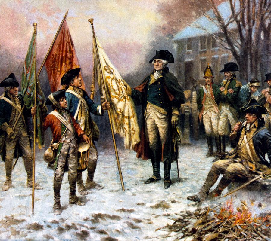 Washington Inspecting The Captured Colors Digital Art by Percy Moran