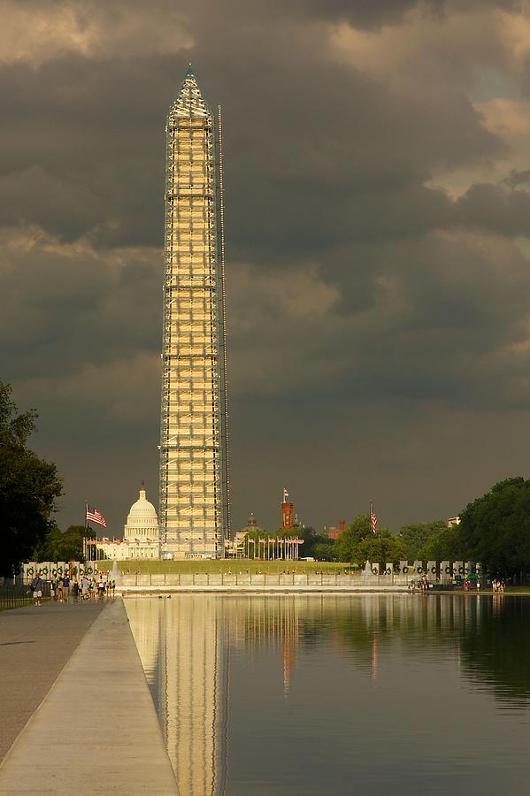 Architecture Photograph - Washington Monument and Capitol #3 by Stuart Litoff