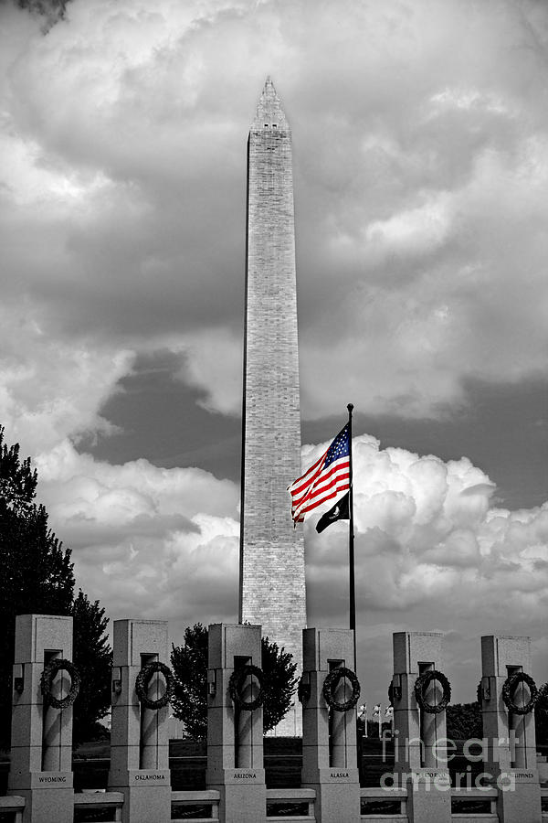 Washington Monument and W W I I Memorial Photograph by Jemmy Archer