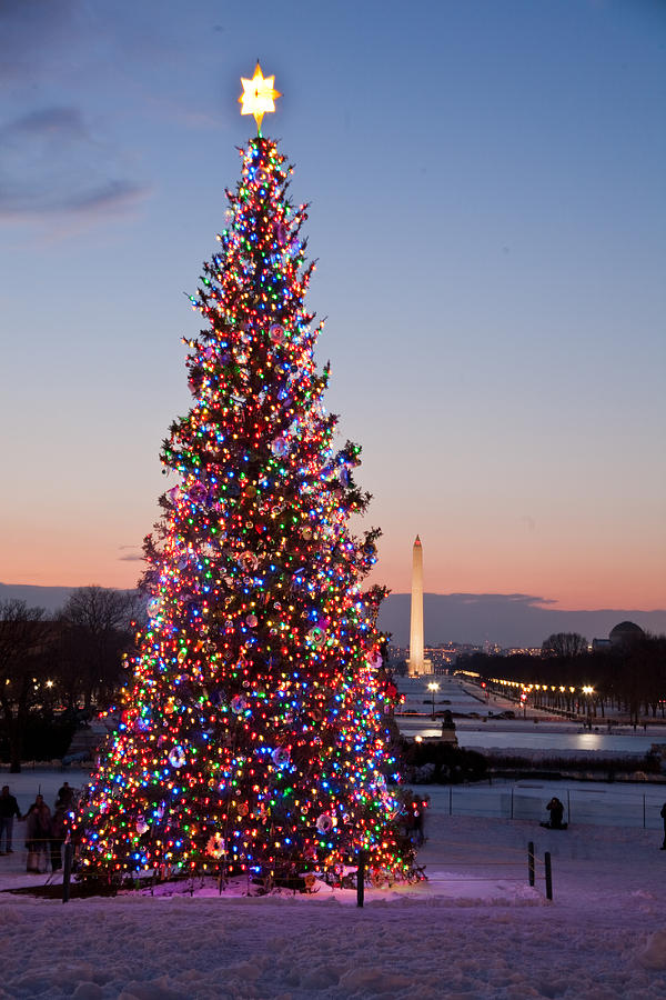 Washington Monument Christmas Photograph by Richard Nowitz - Fine Art ...