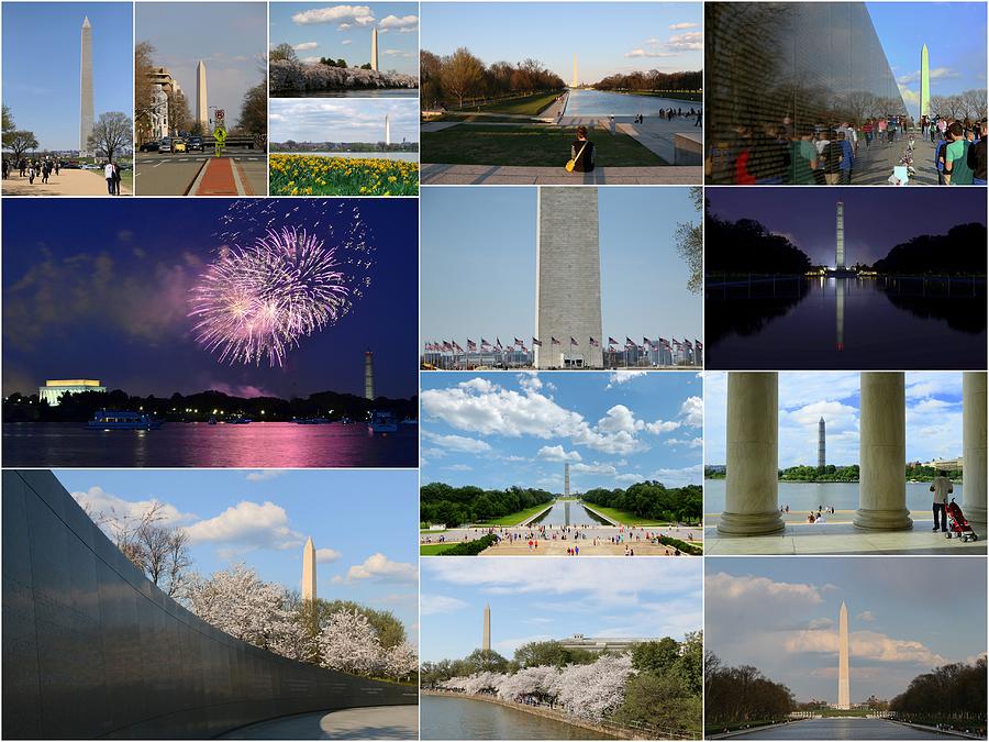 Washington Monument Collage 3 Photograph by Allen Beatty