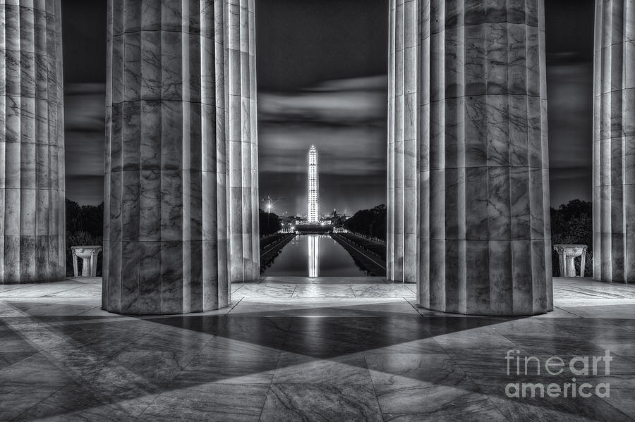 Washington Monument from Lincoln Memorial II Photograph by Clarence Holmes