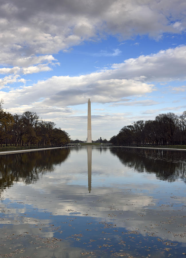 Washington Monument from Reflecting Pool Photograph by Brendan Reals