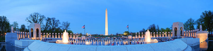 Washington monument panorama in Washington DC. Photograph by Songquan Deng