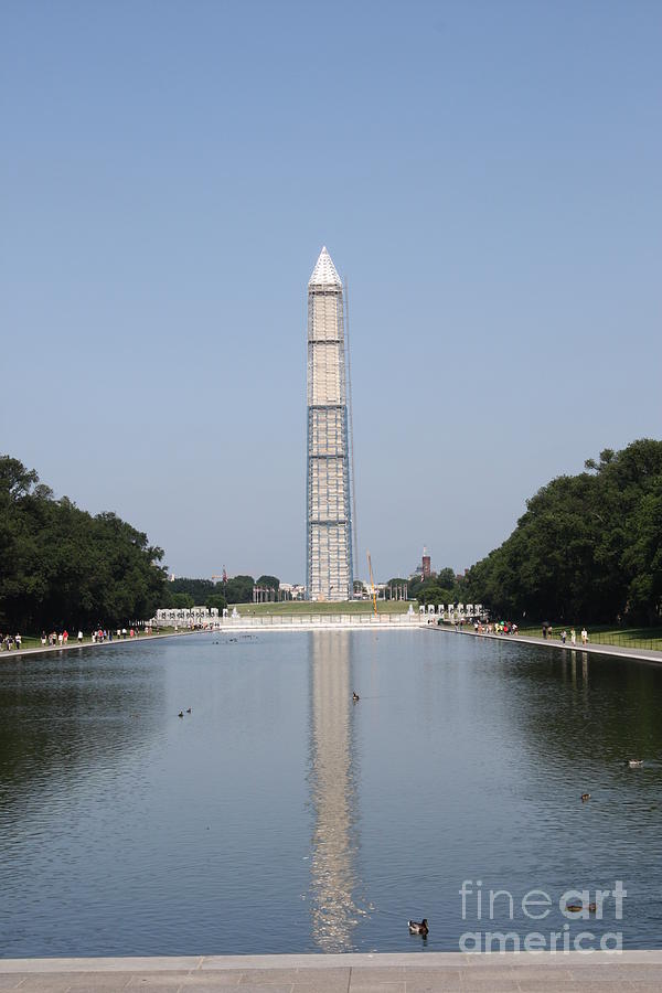 Washington D.c. Photograph - Washington Monument Under Construction by Jaime  Manning