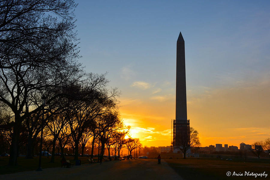 Washington Monument under Repair Photograph by Ken Arcia