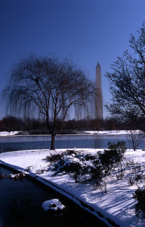 Washington Monument Winter Photograph