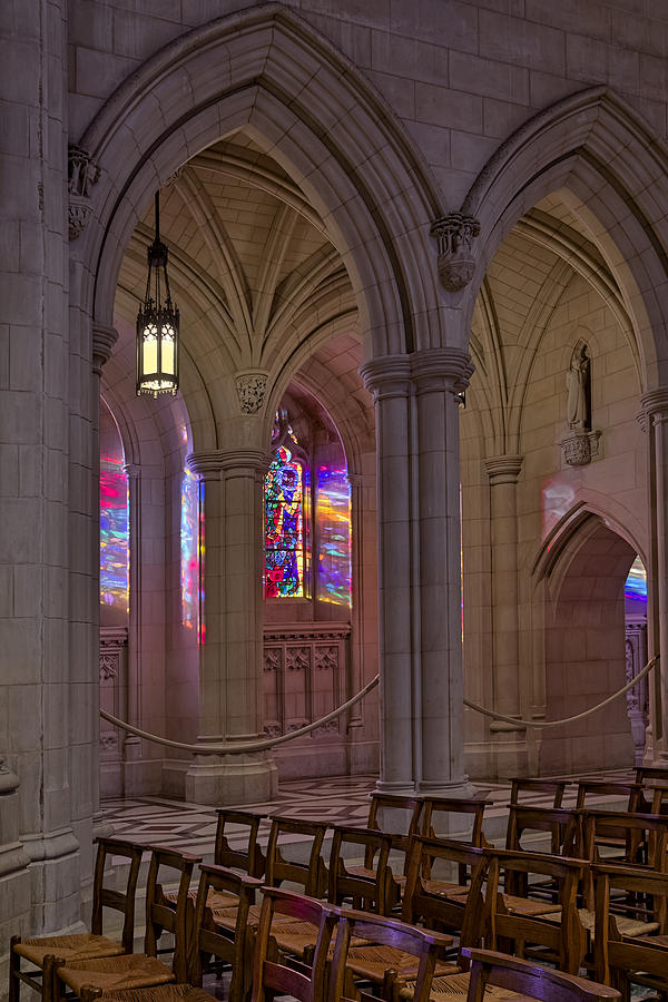 Washington National Cathedral Stained Glass Colors Photograph by Susan Candelario
