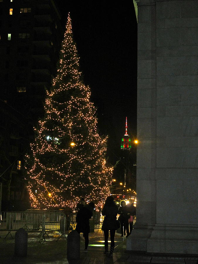 Washington Square Christmas Photograph by Maritza Melendez