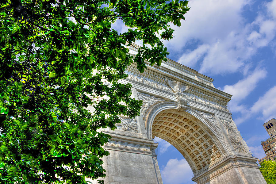 The Village Photograph - Washington Square Arch Profile View by Randy Aveille