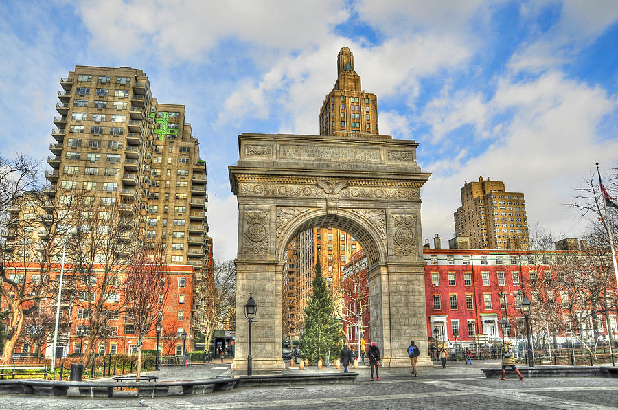 The Village Photograph - Washington Square in December by Randy Aveille