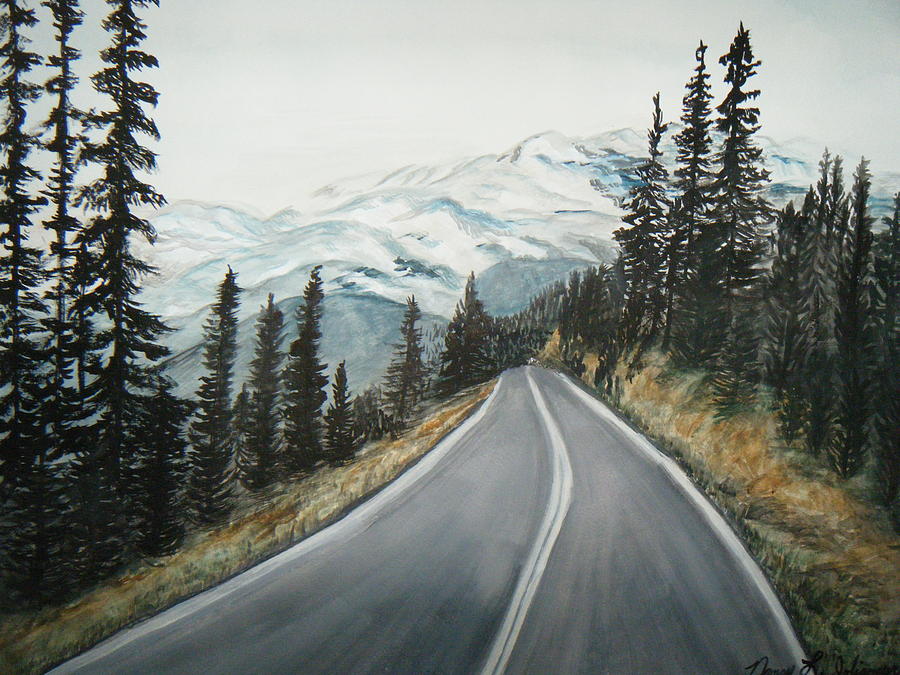 Washington State Drive Painting by Nancy L Jolicoeur