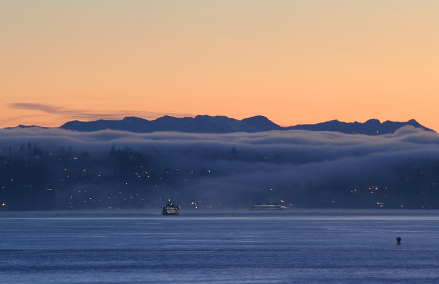 Washington State Ferries at Dawn Photograph by E Faithe Lester