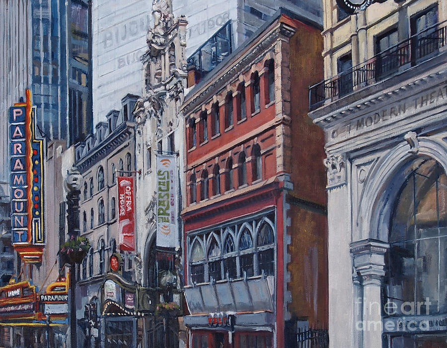 Boston Painting - Washington Street in June by Deb Putnam