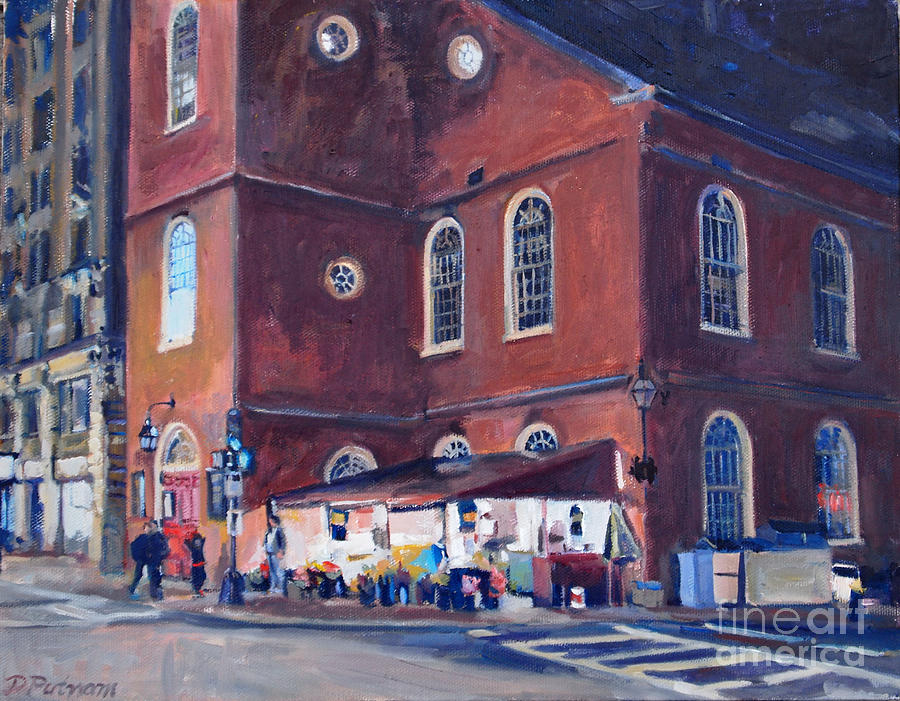 Washington Street Night Painting by Deb Putnam