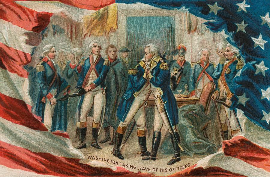 Washington Taking Leave Of His Officers Painting by Anonymous