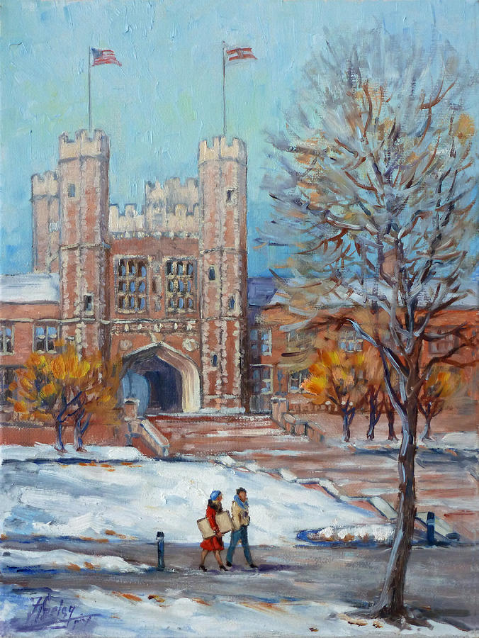 Washington University - First Snow Painting by Irek Szelag