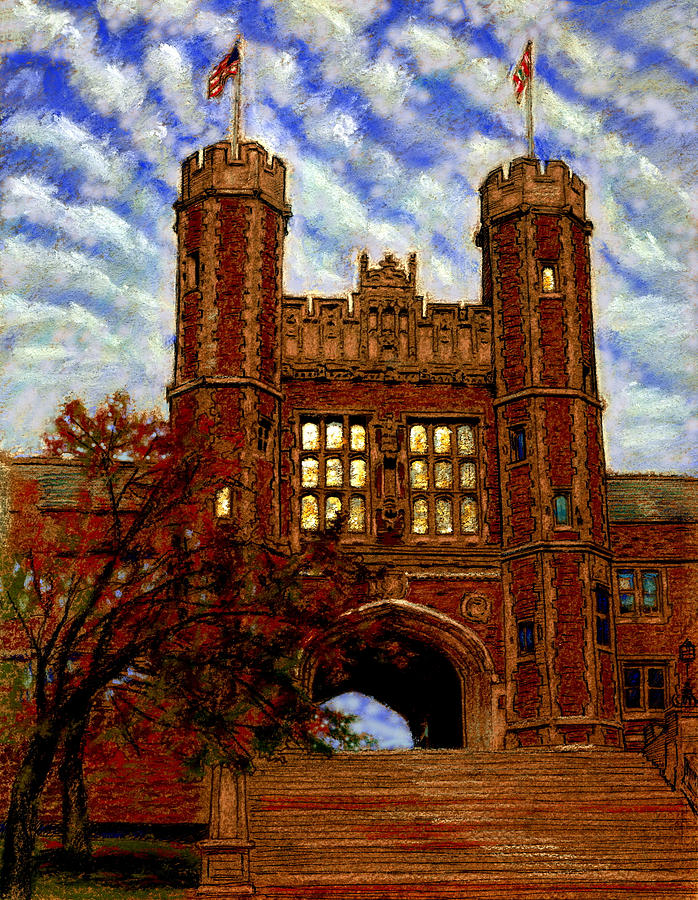 Washington University Painting by John Lautermilch