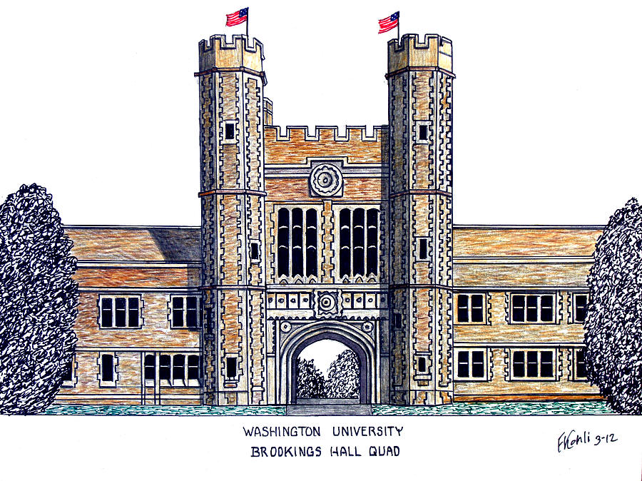 Washington University St Louis Drawing by Frederic Kohli