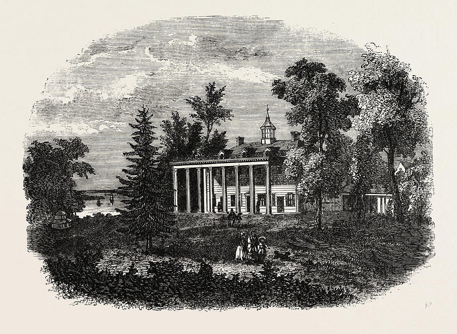 George Washington Drawing - Washingtons Residence, Mount Vernon, United States by American School