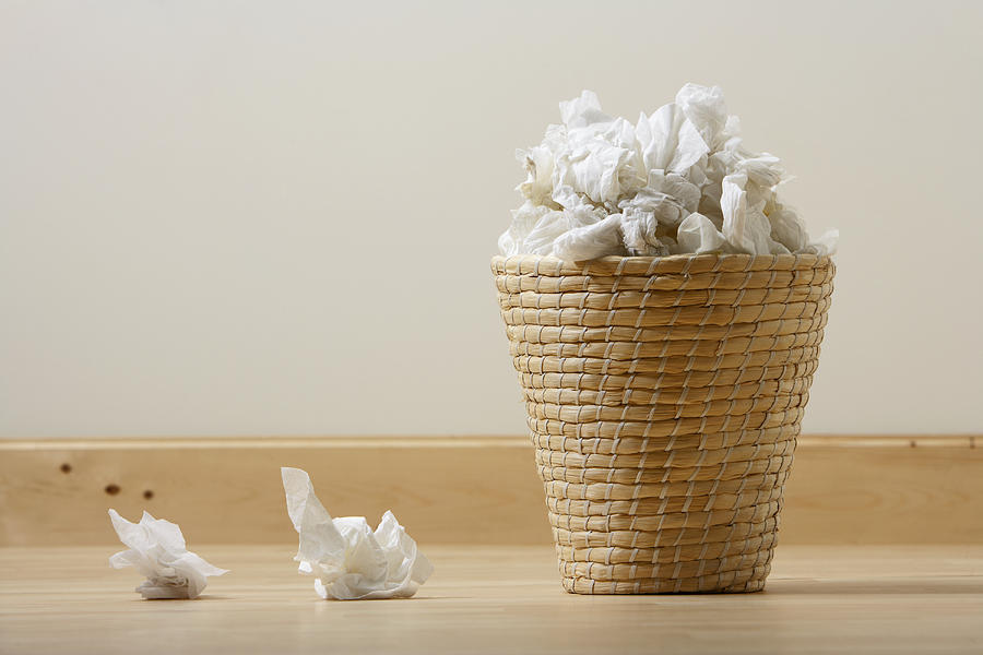 Waste Paper Basket Full Of Used Tissues Photograph by Joe Fox Waste Paper Basket Full Of Used Tissues Photograph by Joe Fox