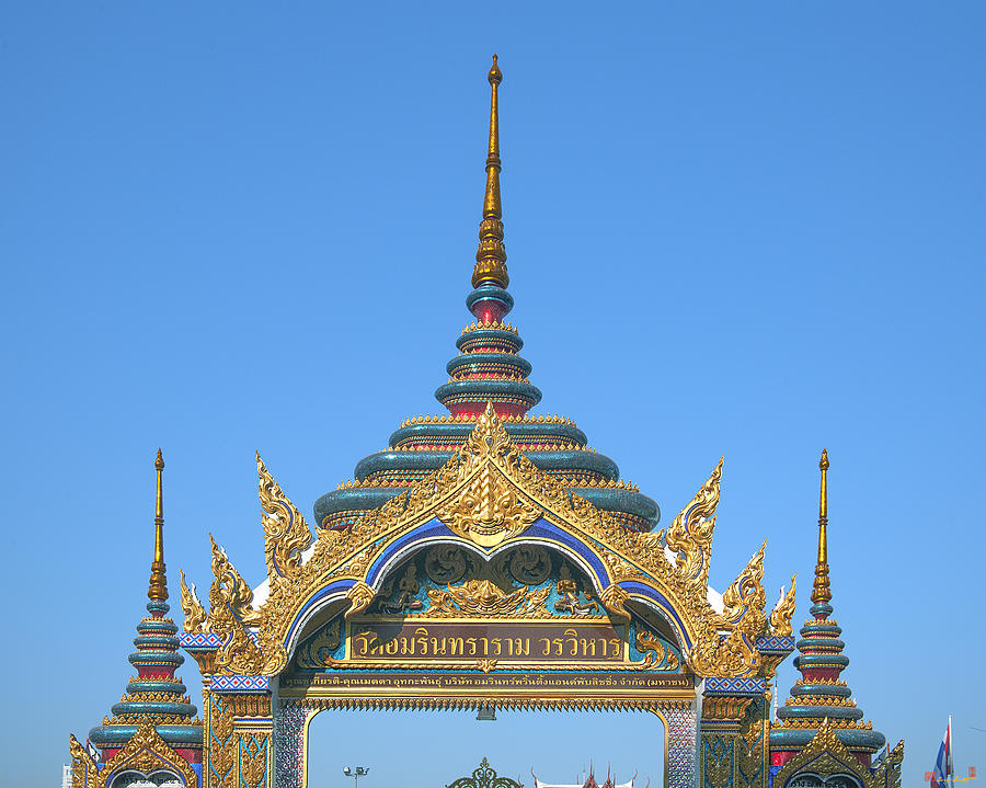 Wat Amarintaram Temple Gate DTHB1524 Photograph by Gerry Gantt