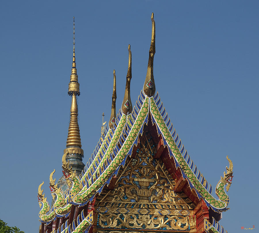 Wat Ban Ping Phra Wihan Gable Peak and Chofah DTHCM0319 Photograph by Gerry Gantt