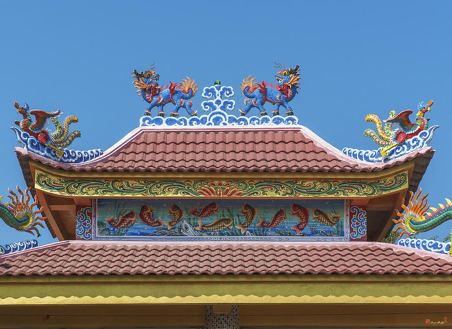 Wat Bang Phueng King Taksin Shrine Dragon Roof DTHB1882 Photograph by Gerry Gantt