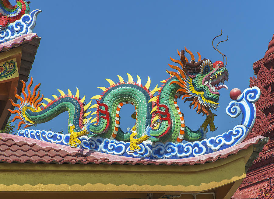Wat Bang Phueng King Taksin Shrine Dragon Roof DTHB1883 Photograph by Gerry Gantt