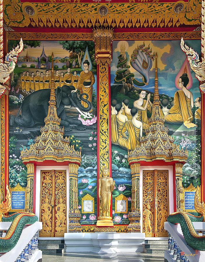 Wat Choeng Thale Ordination Hall Facade DTHP143 Photograph by Gerry Gantt