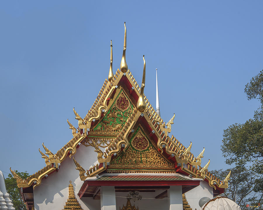 Wat Chumphon Nikayaram Phra Ubosot Gables DTHA0125 Photograph by Gerry Gantt