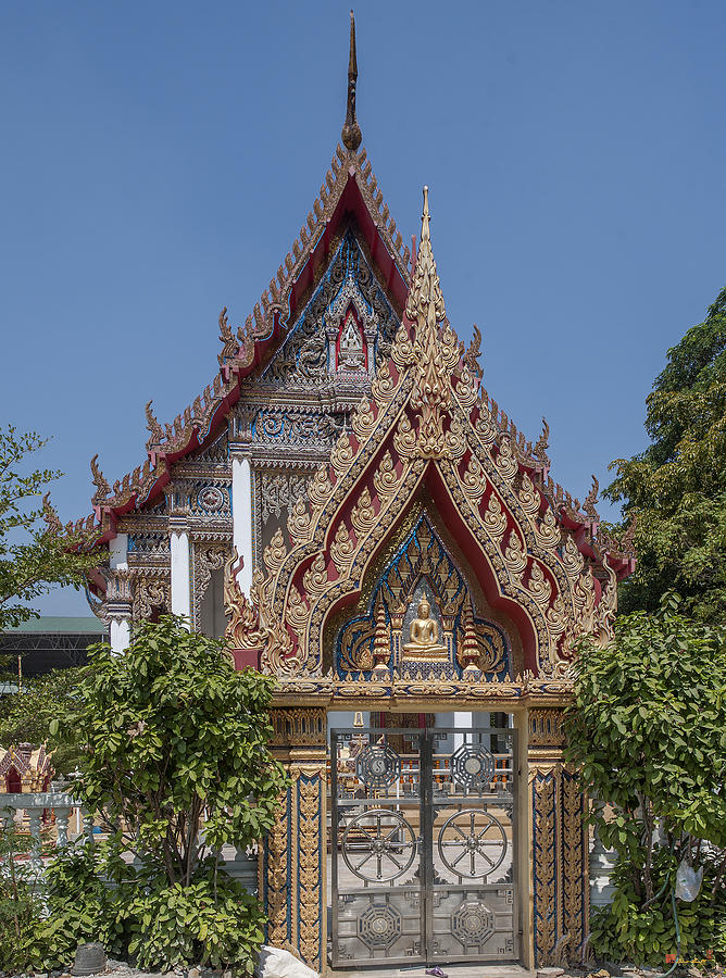 Wat Dan Phra Ubosot Gate DTHB1752 Photograph by Gerry Gantt