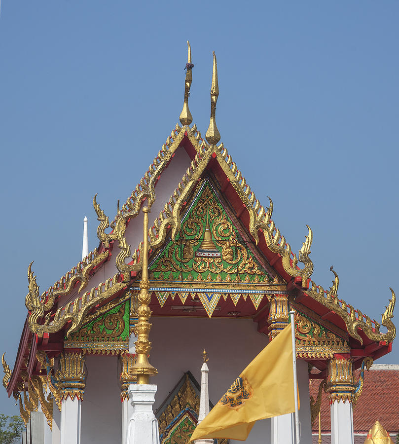 Wat Kampaeng Phra Ubosot Gable DTHA0143 Photograph by Gerry Gantt
