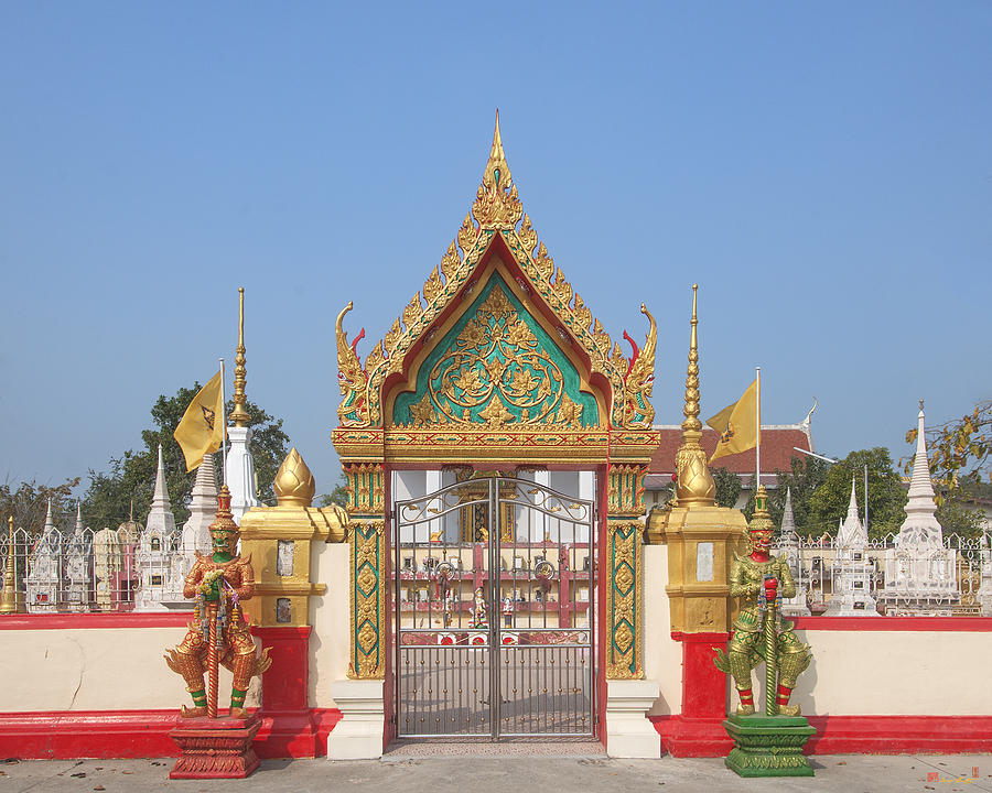 Wat Kampaeng Phra Ubosot Gate DTHA0141 Photograph by Gerry Gantt